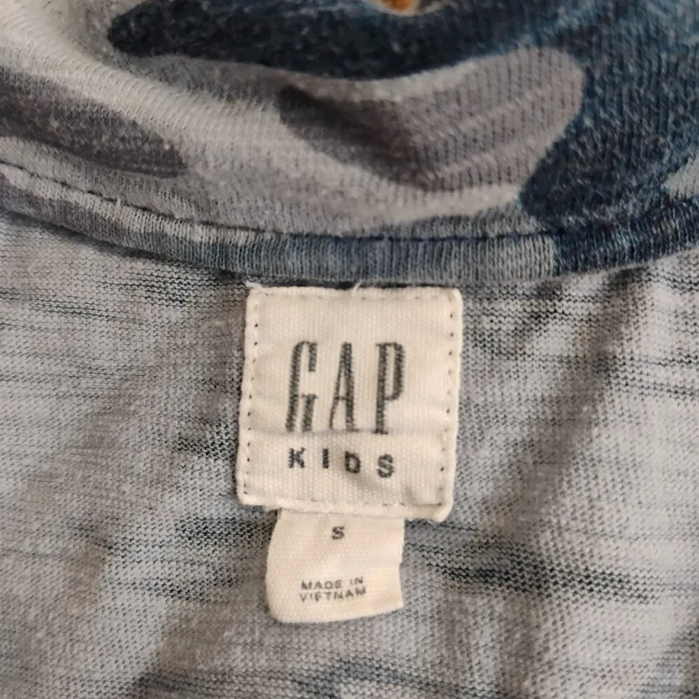 Gap Kids Blue Camo Polo Shirt Boys Size S